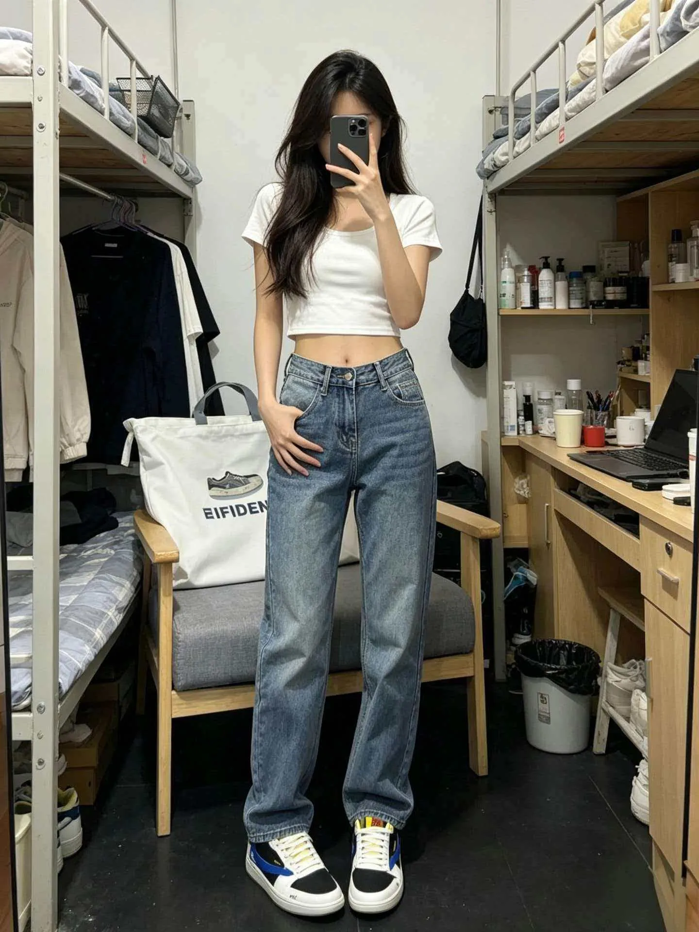 個性化客製球鞋NIKE藍灰倒鉤