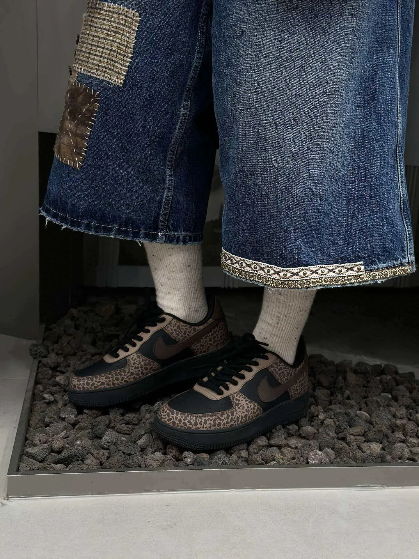 個性化客製球鞋NIKE棕色豹紋