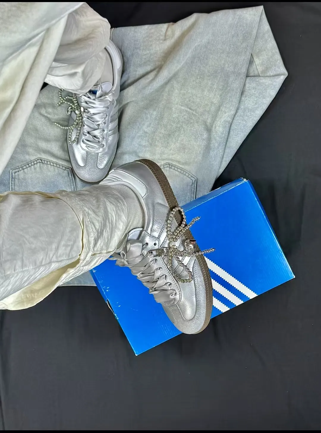 個性化客製球鞋ADIDAS月光芭蕾大銀珍珠