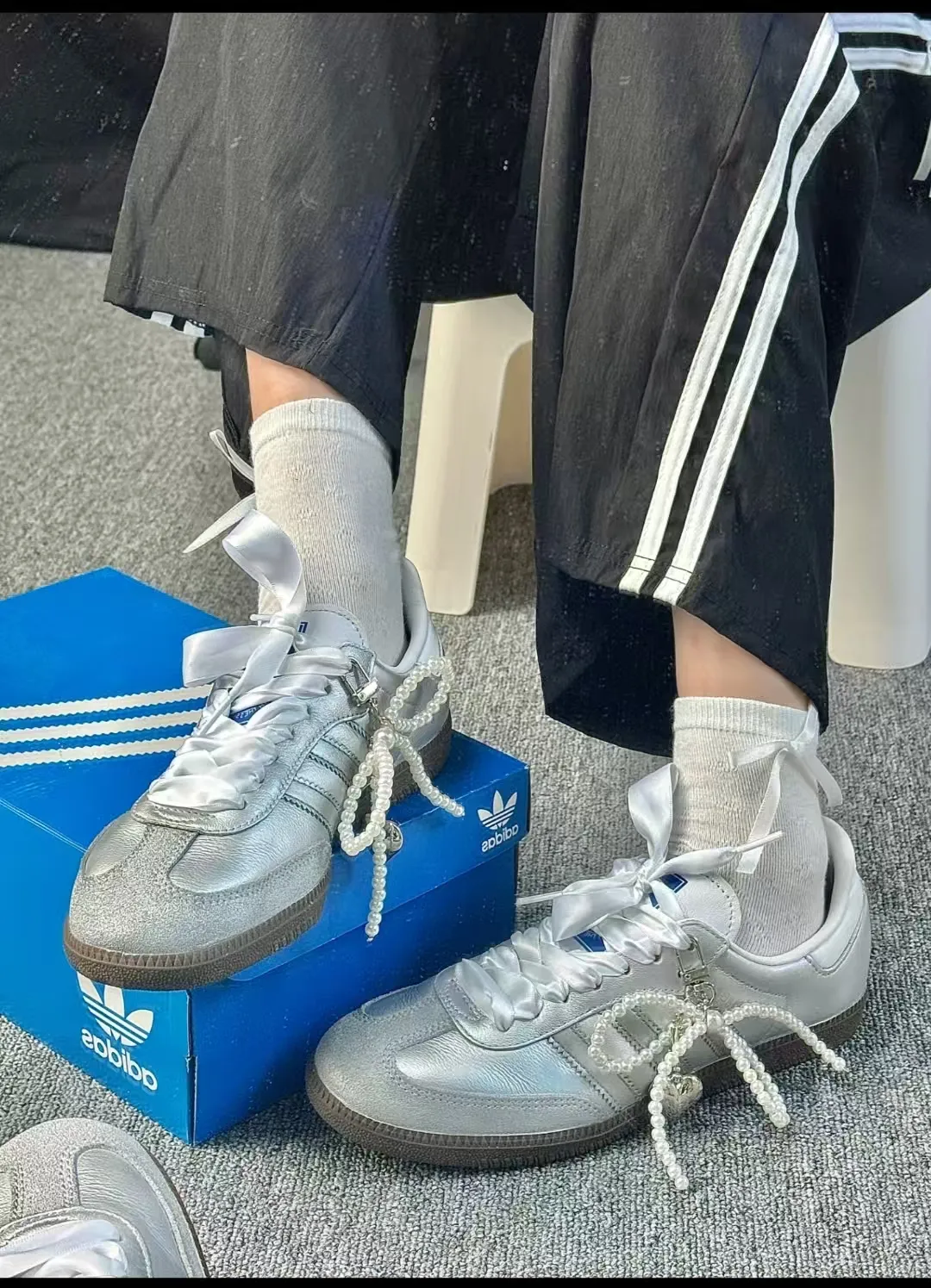 個性化客製球鞋ADIDAS月光芭蕾大珍珠