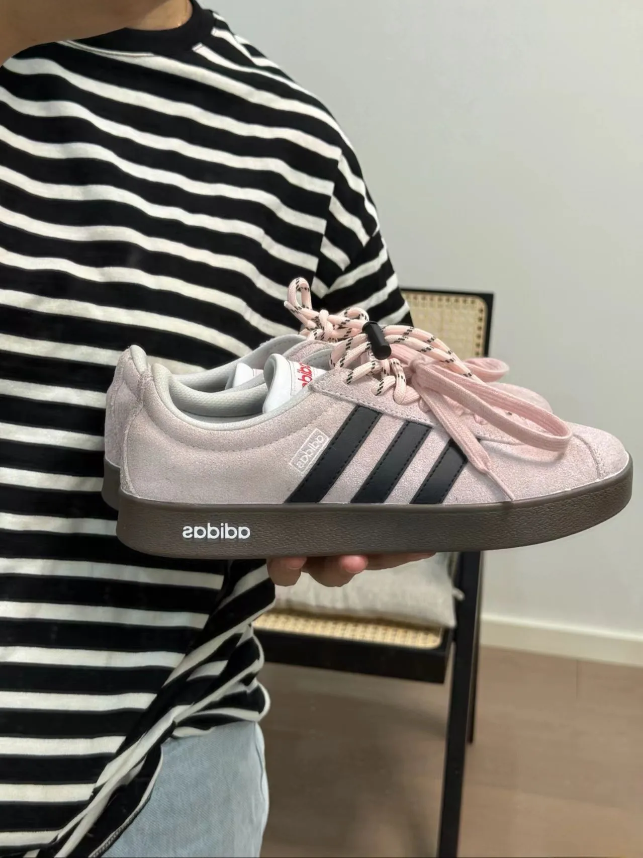 個性化客製球鞋ADIDAS莓果白桃