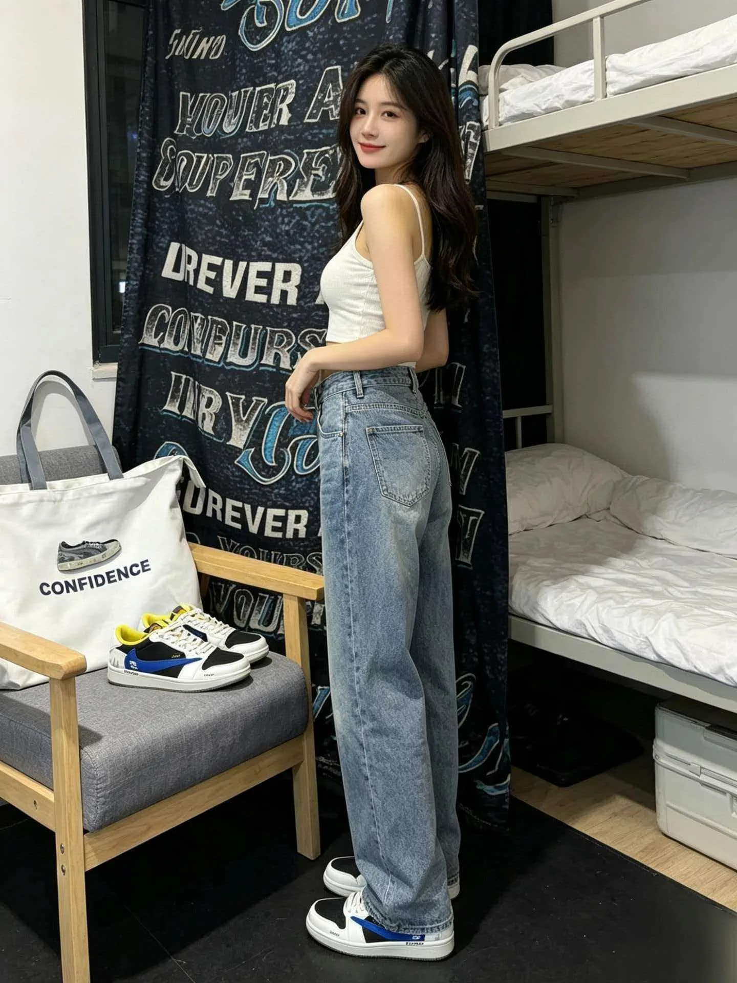 個性化客製球鞋NIKE藍灰倒鉤