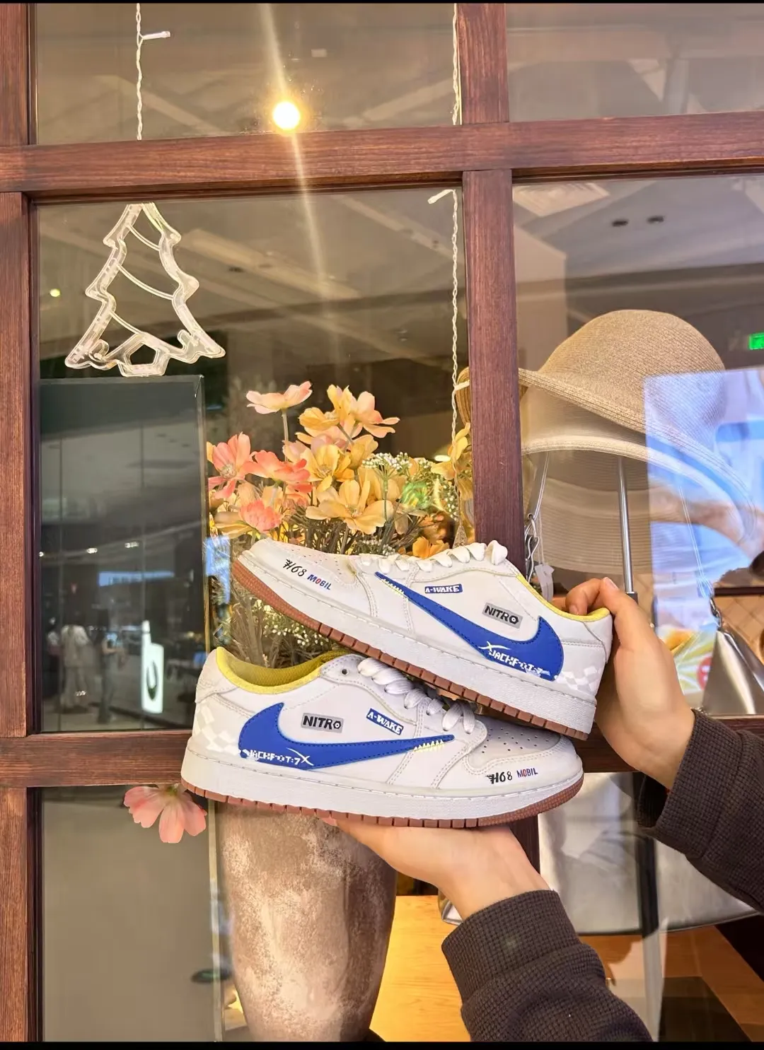 個性化客製球鞋NIKE灰藍倒鉤