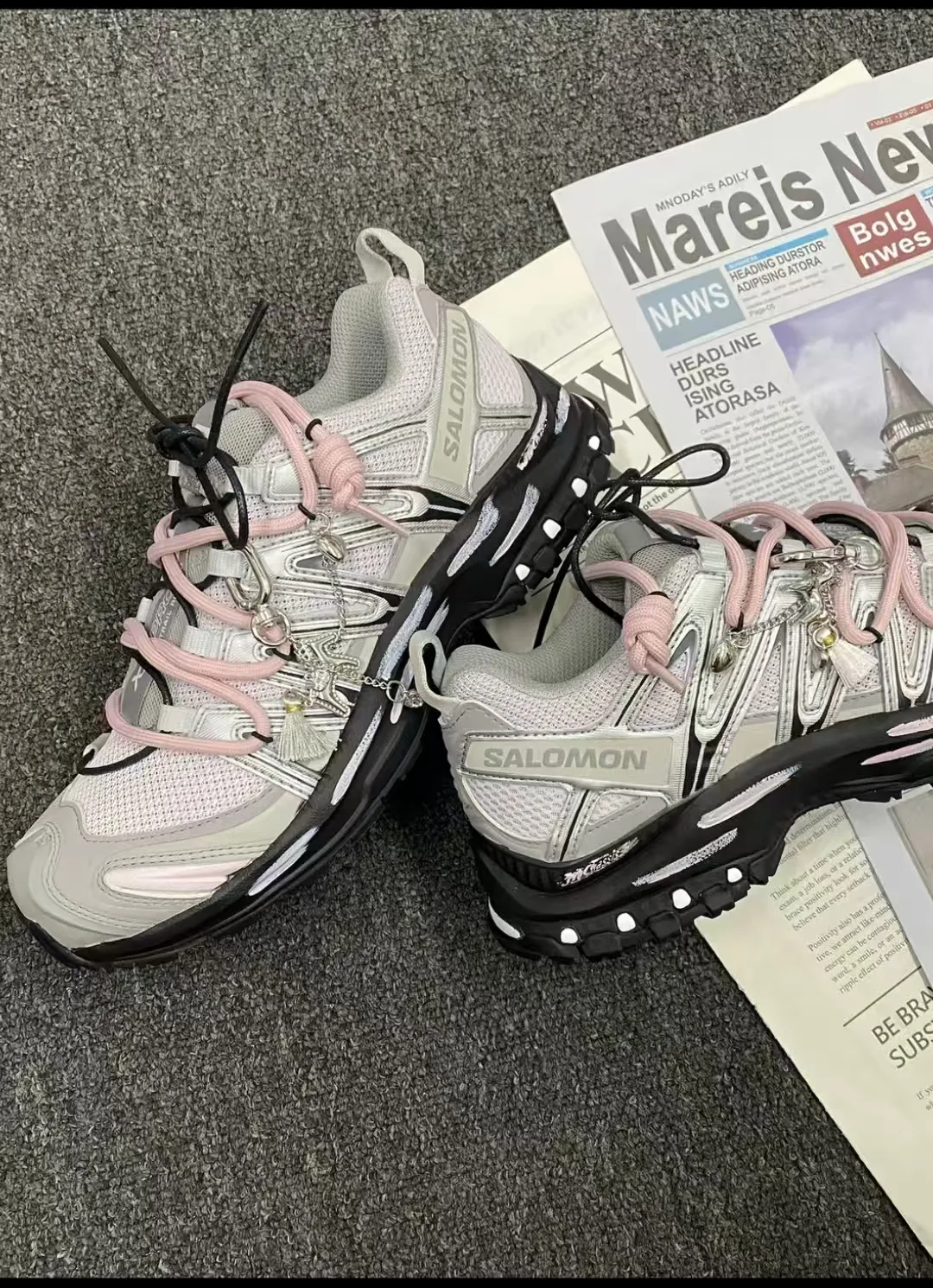 個性化客製球鞋SALOMON粉霧纓絡