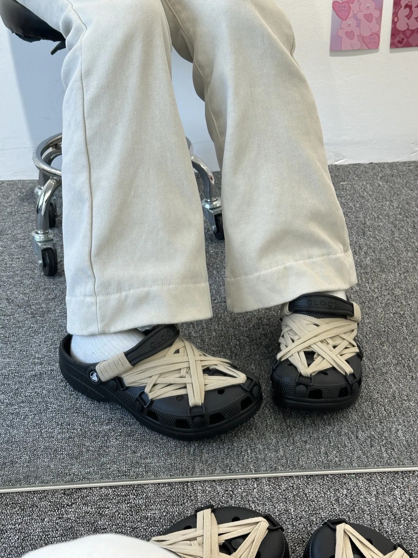 個性化客製球鞋CROCS六芒星綁帶