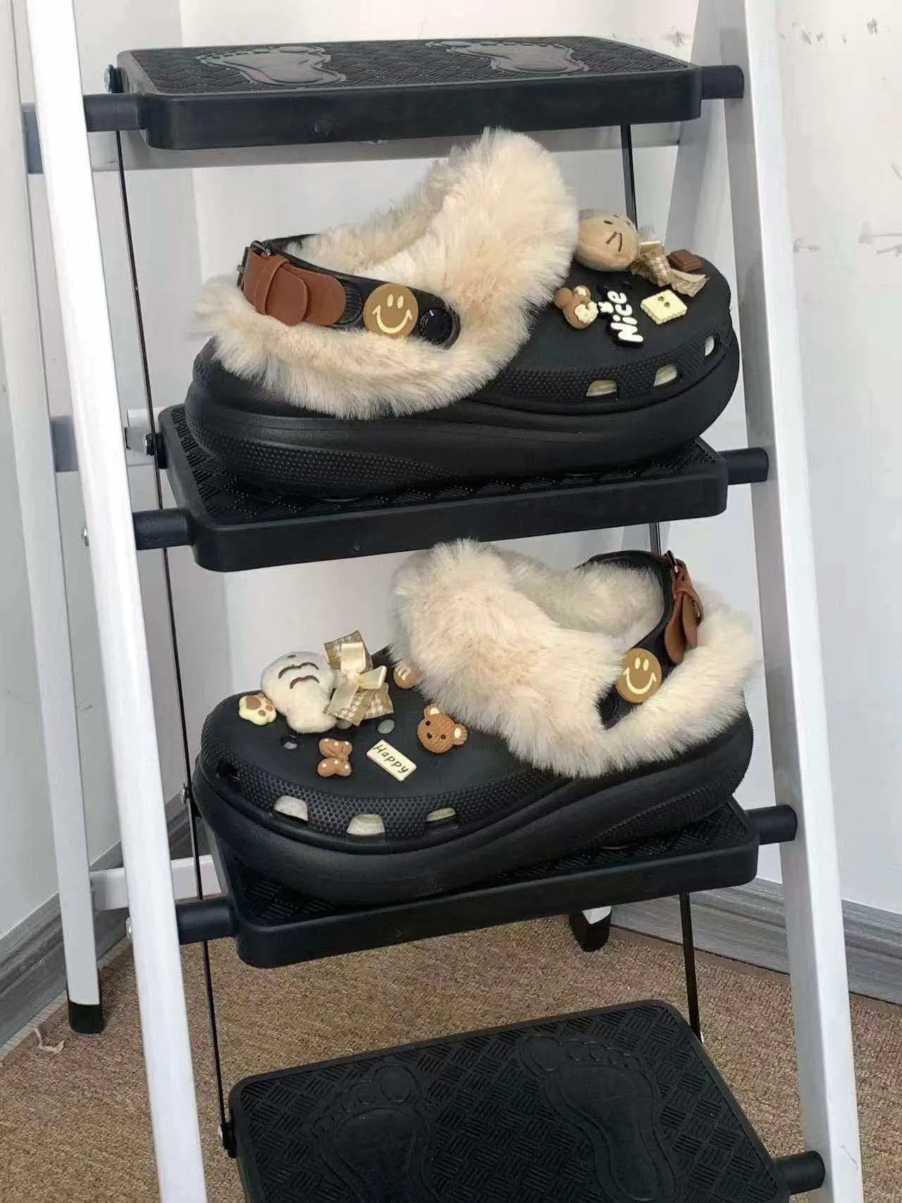 客製球鞋CROCS卡駱馳毛絨少女