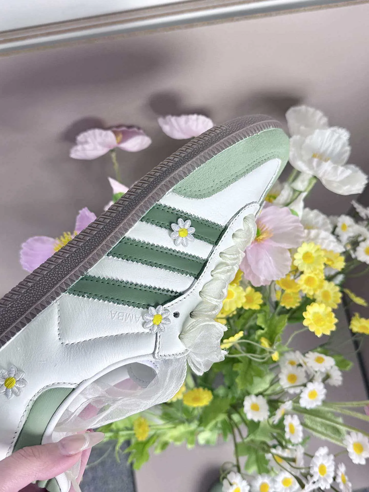 個性化客製球鞋ADIDAS  originals samba OG 念念雛菊