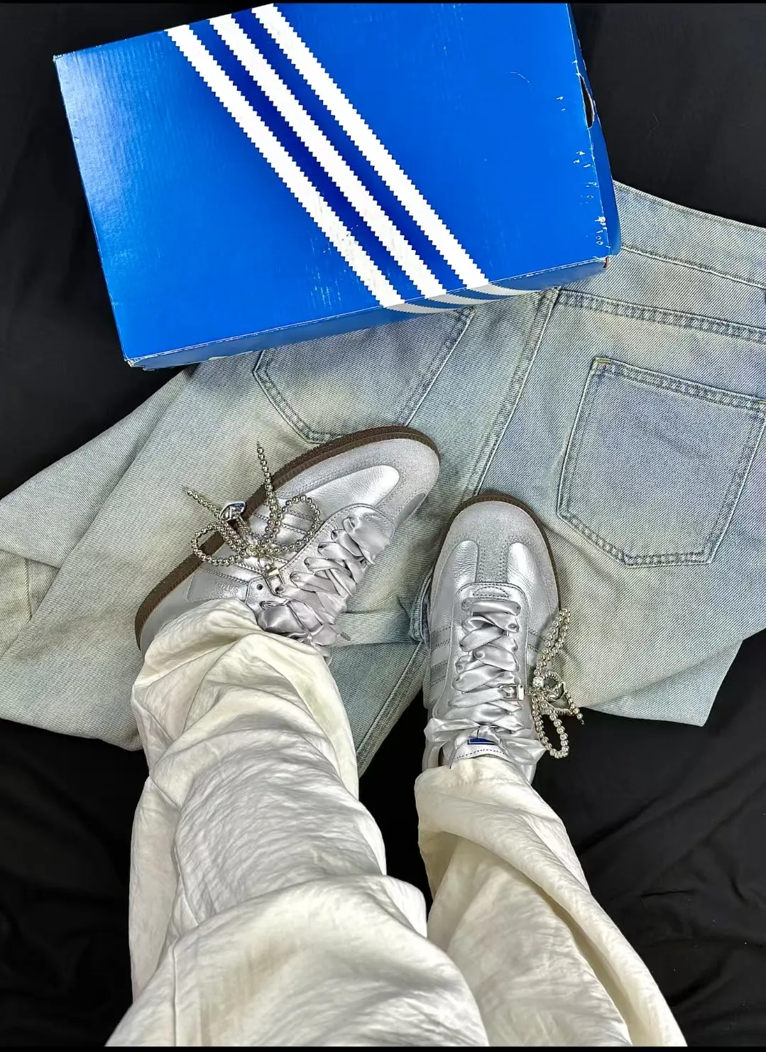 個性化客製球鞋ADIDAS月光芭蕾大銀珍珠