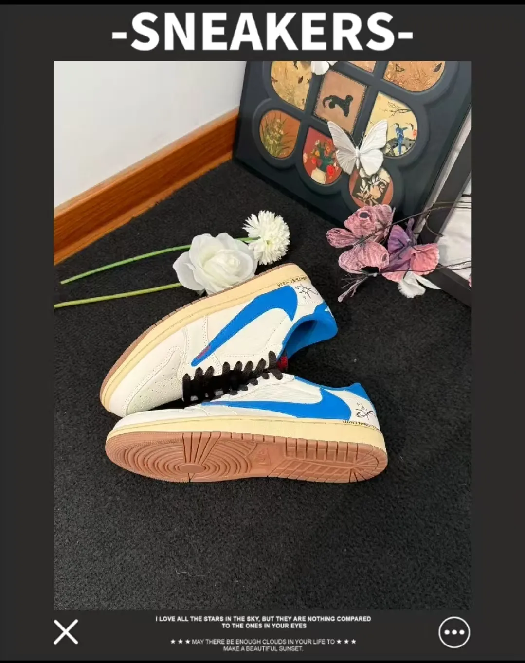 個性化客製球鞋NIKE藍白倒鉤