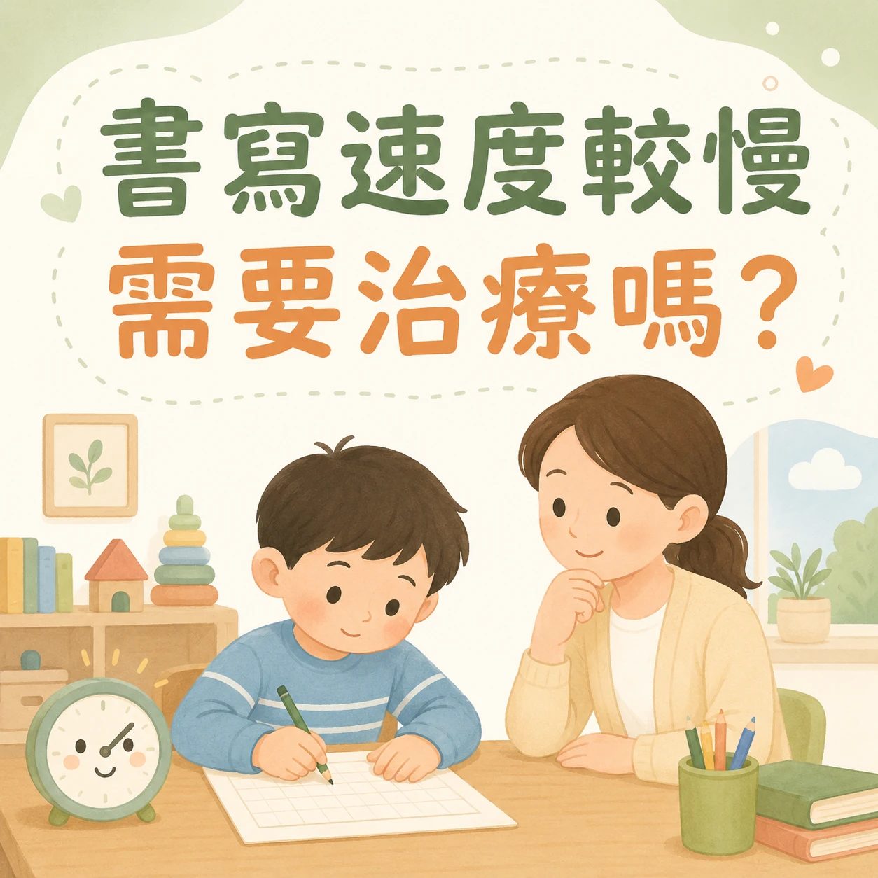 書寫速度較慢需要治療嗎？