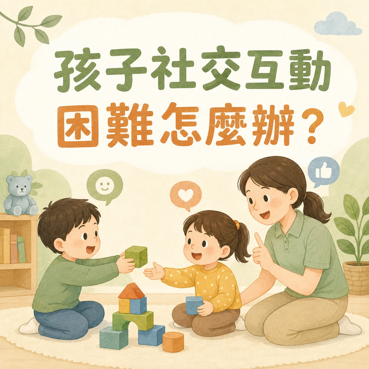 孩子社交互動困難怎麼辦？