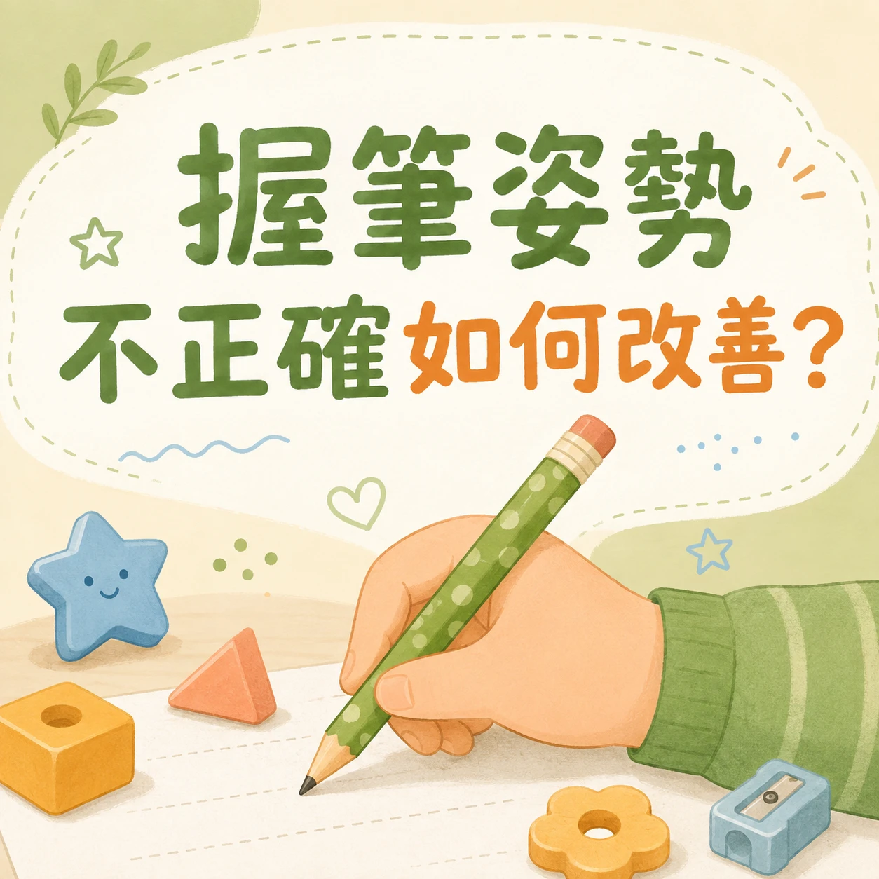 握筆姿勢不正確如何改善？
