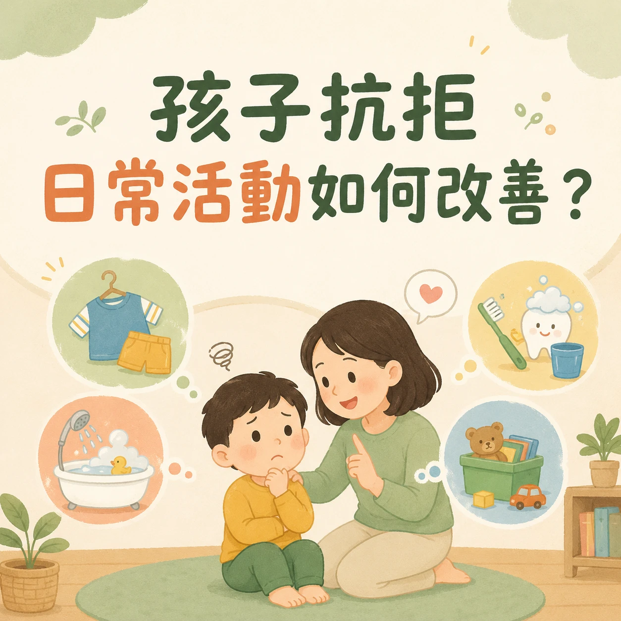孩子抗拒日常活動如何改善？