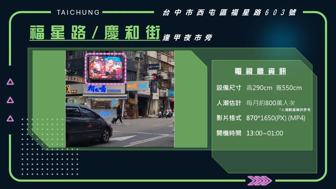 福星路/慶和街 逢甲夜市旁