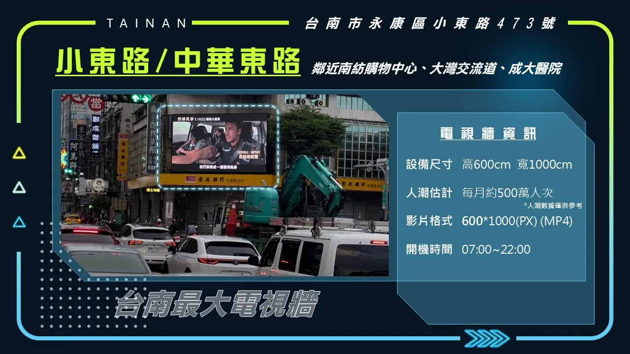 小東路/中華東路 鄰近南紡購物中心、大灣交流道、成大醫院