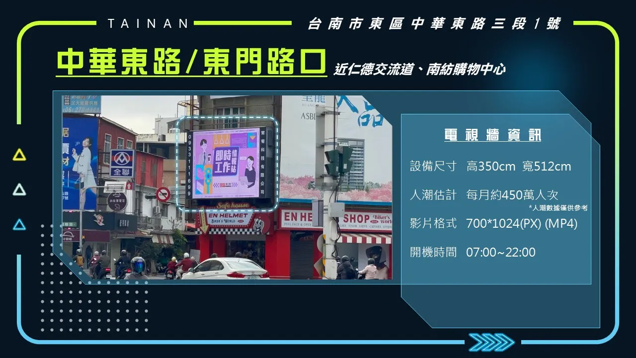 中華路口/東門路口 近仁德交流道、南紡購物中心