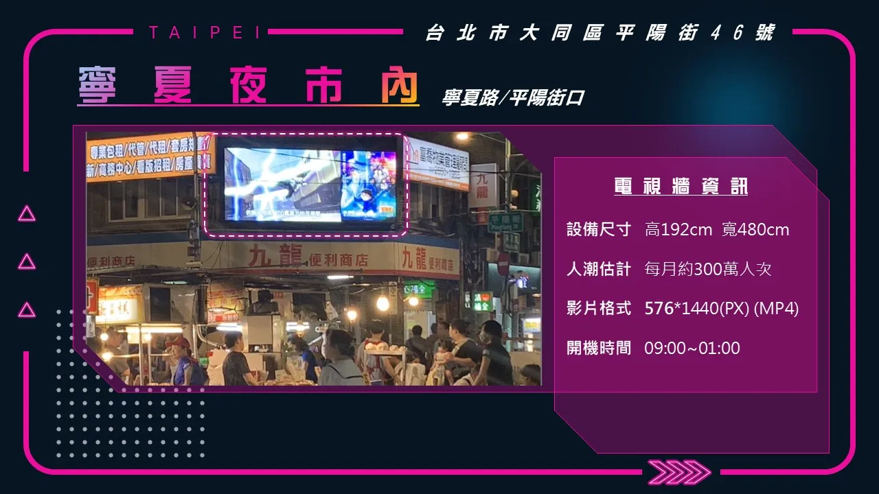 寧夏夜市內 寧夏街/平陽路口