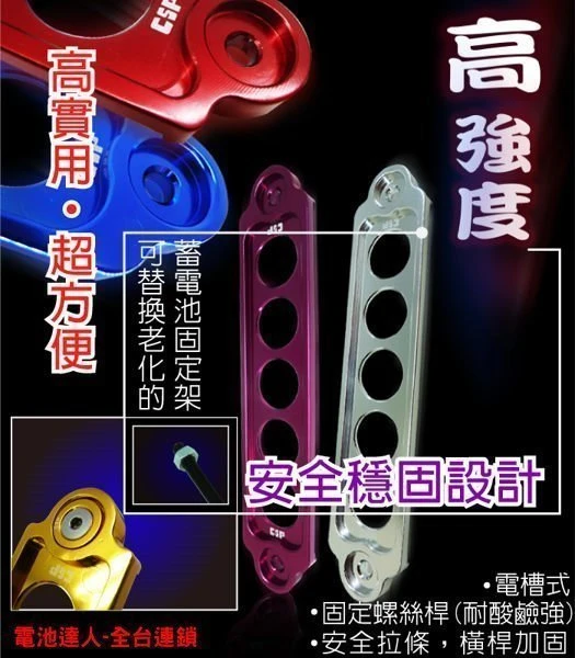 《鋐瑞電池》鋁合金 汽車電池 電瓶固定架 鋰鐵電池 適用 55B24L 65B24L 55B24LS 65B24LS