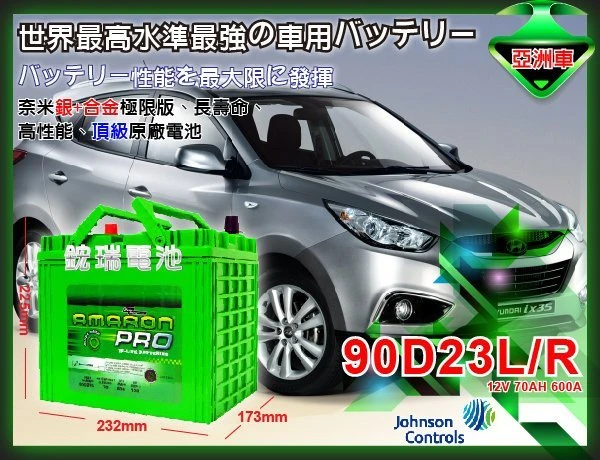 ☆鋐瑞電池☆ 90D23L AMARON 愛馬龍電瓶 SENTRA TEANA RAV4 豐田 速霸陸 限量100顆