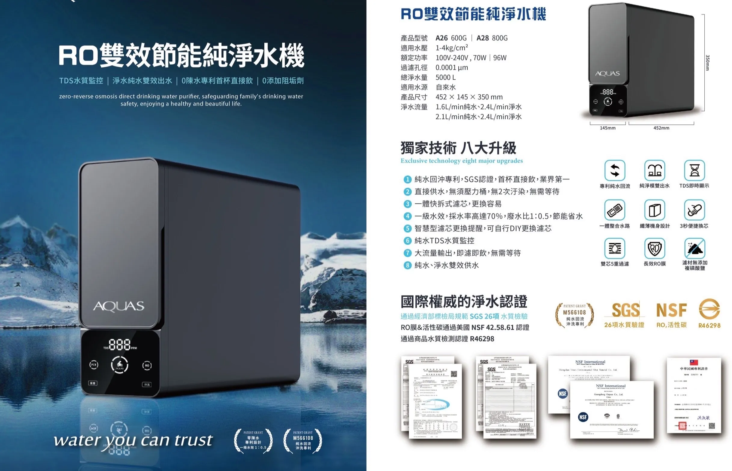 PO雙效潔能淨水機