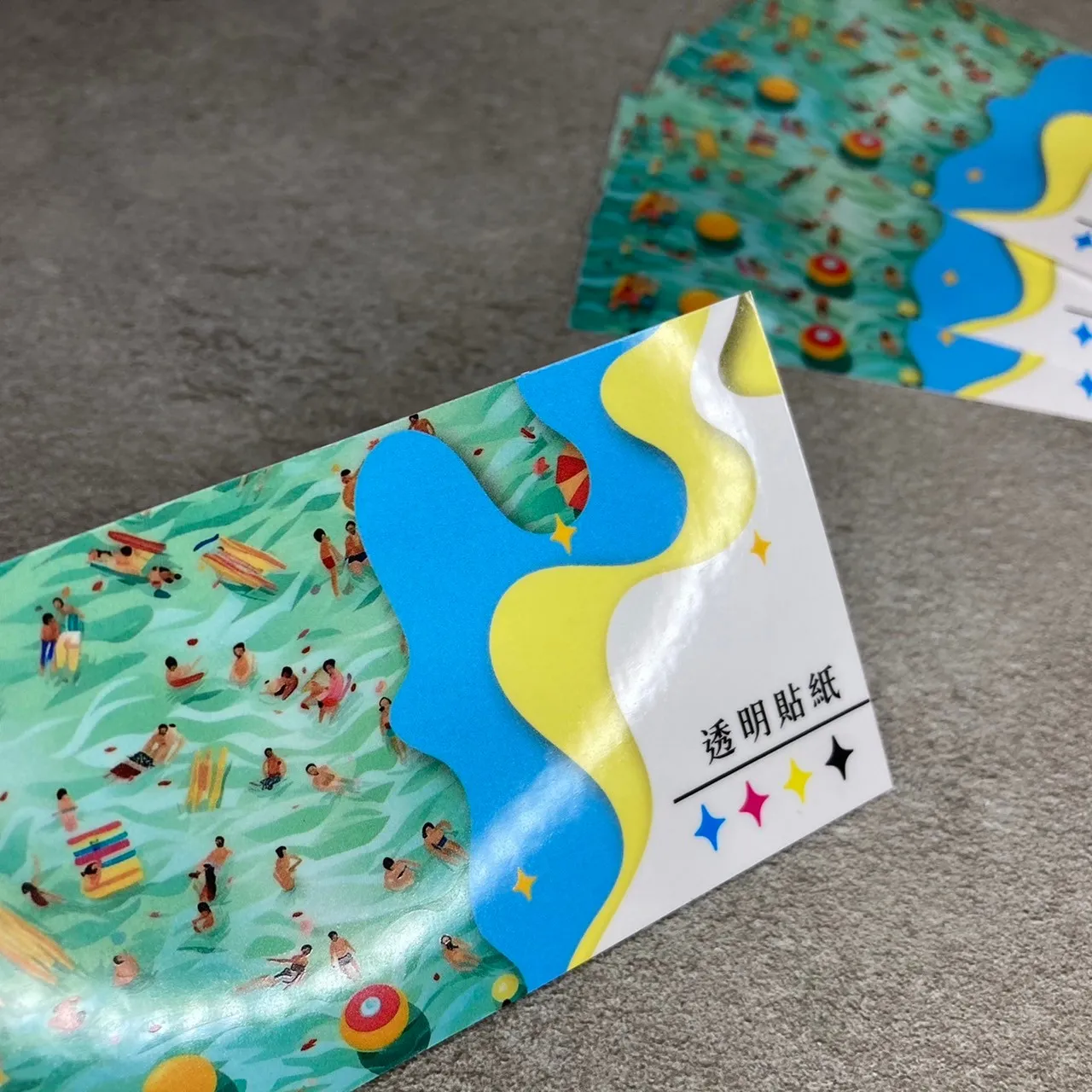 透明彩色貼紙 (單張式)