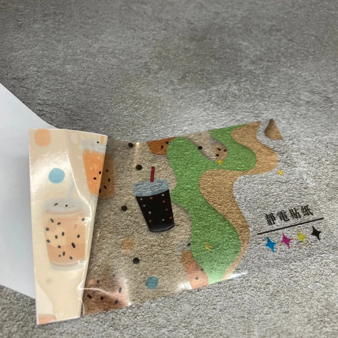 透明靜電貼紙 (單張式)