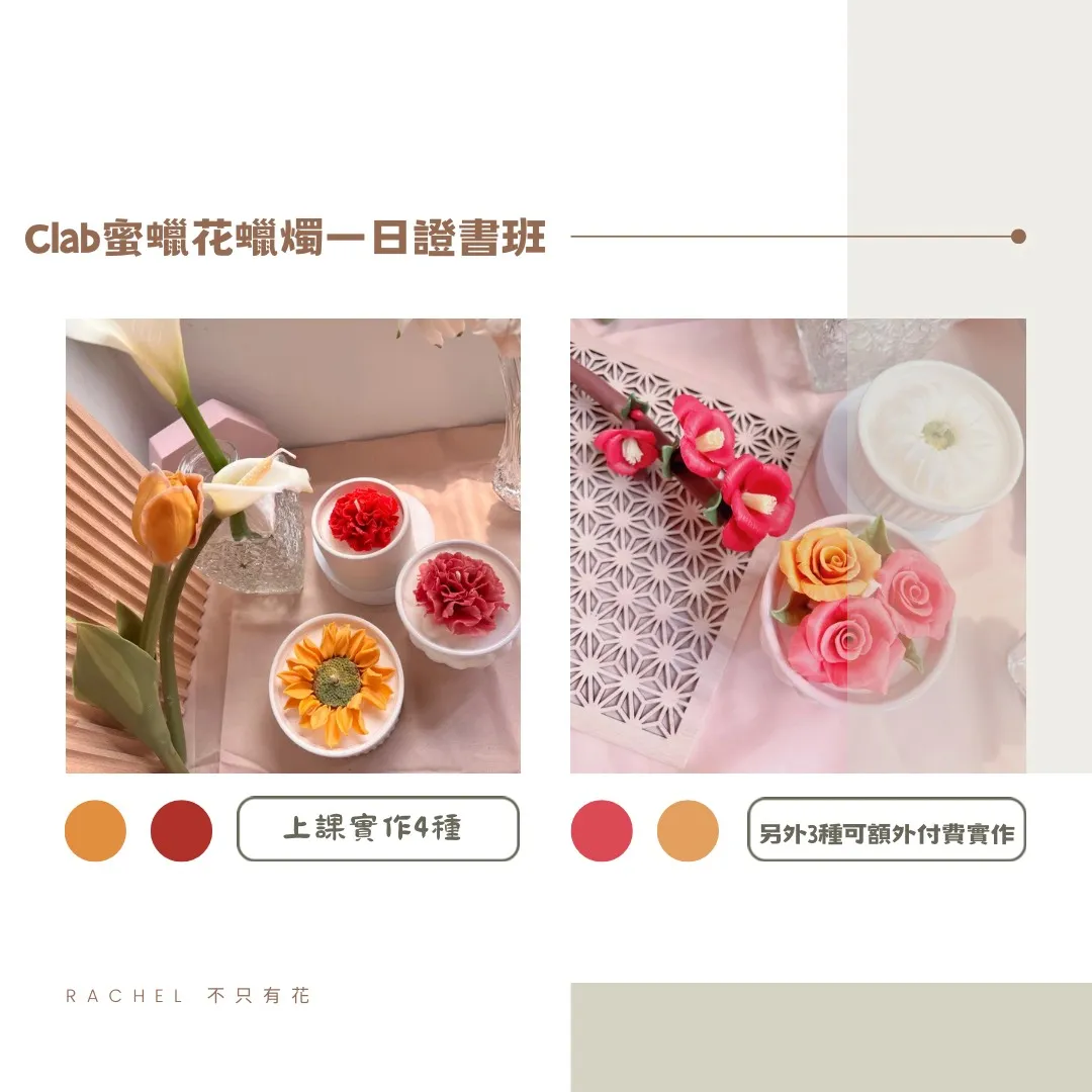 CLAB Wax flower candle class 一日證書課