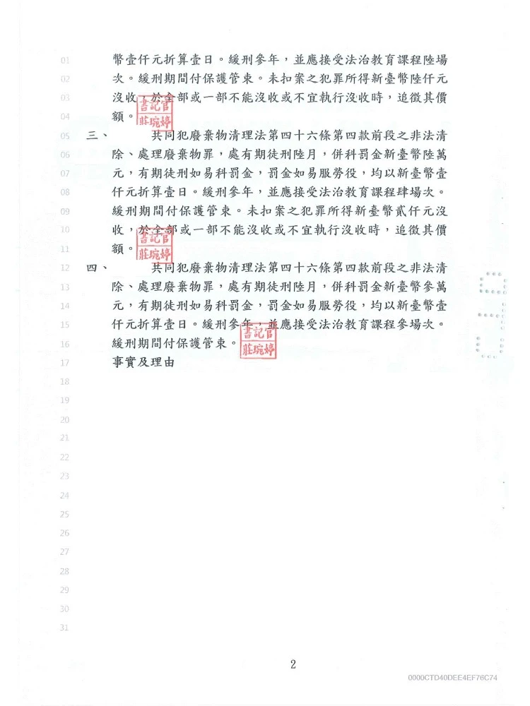 刑事案件-廢棄物清理法