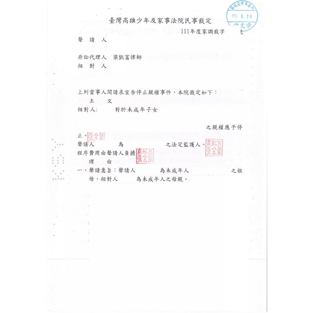 改定監護權