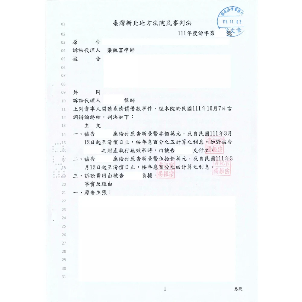 清償借款