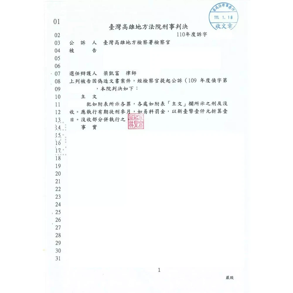 偽造文書案件