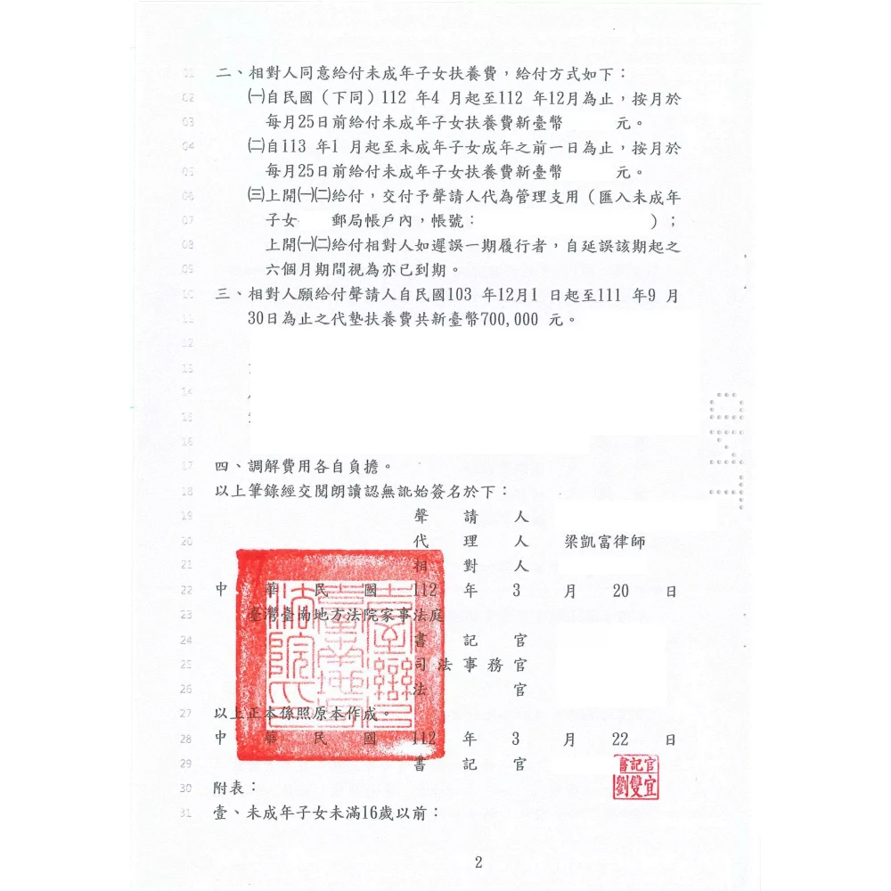 給付扶養費及代墊扶養費案件