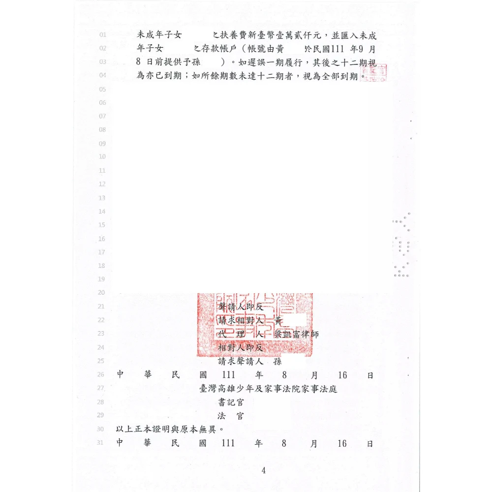 監護權及扶養費用案件