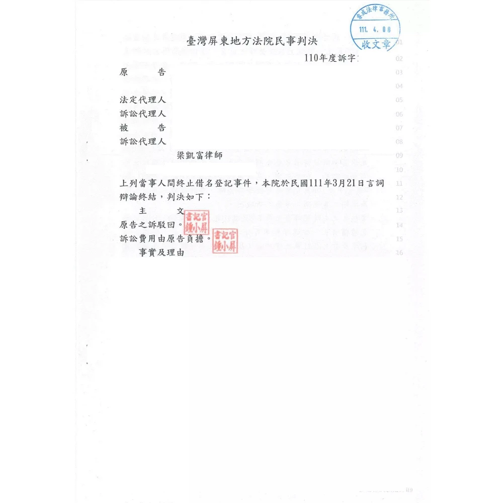 借名登記事件
