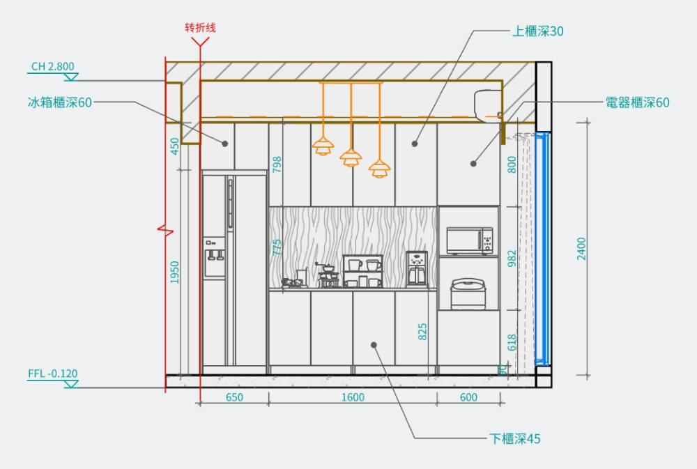 餐邊櫃體+電器櫃