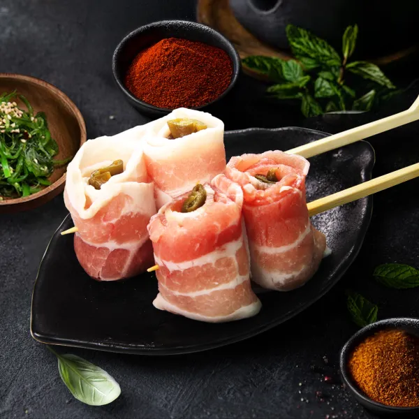 剝皮辣椒豬肉捲