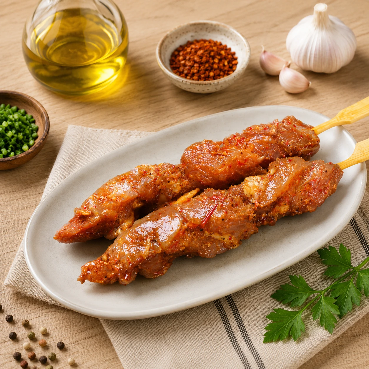 麻辣雞腿肉串