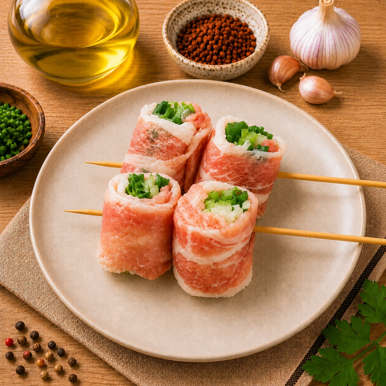 豬肉蔥捲