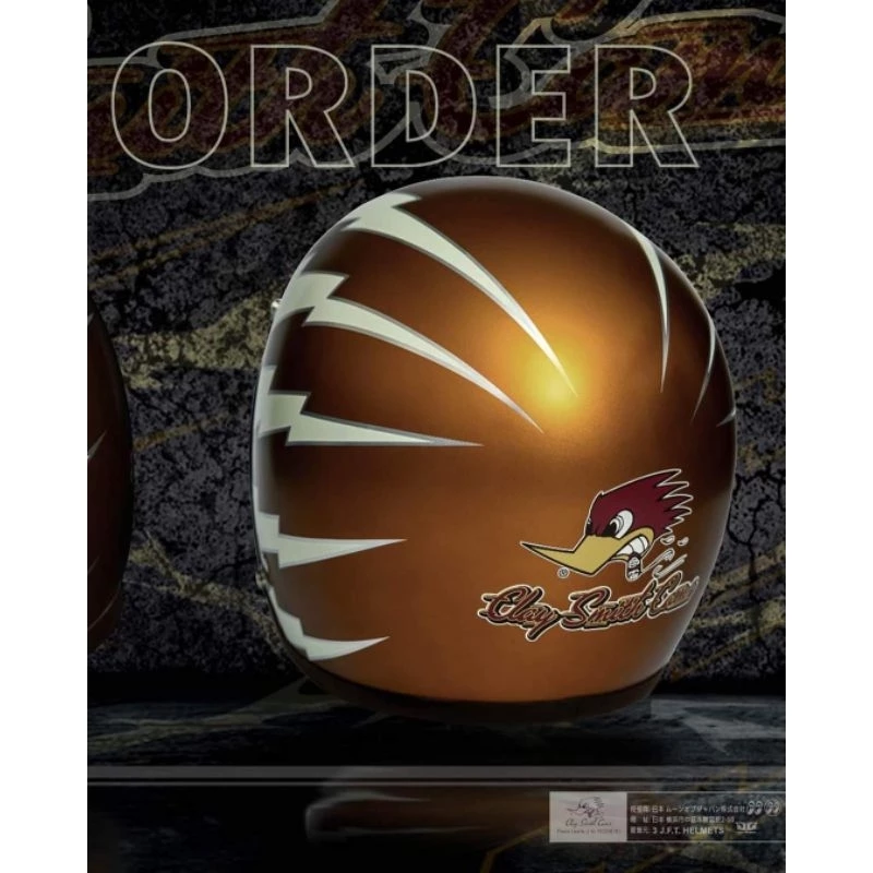 （買就送泡泡鏡）3JFT Helmets 閃電⚡️叼煙鷹 日式蛋型帽 平光銅 