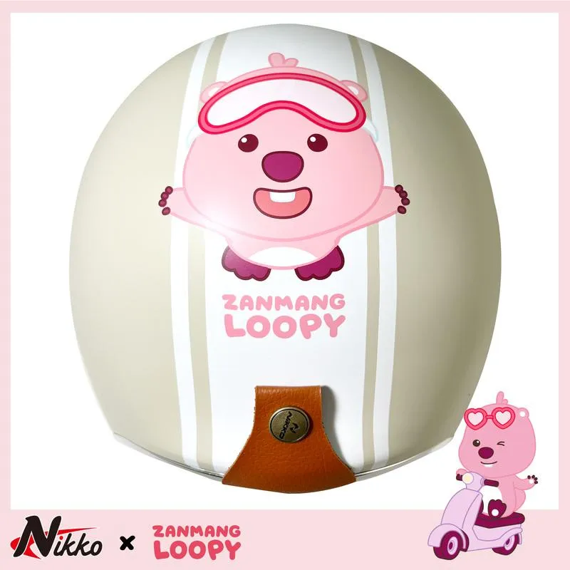 Nikko ×  ZANMANG LOOPY 霧面 奶酪白 聯名 安全帽