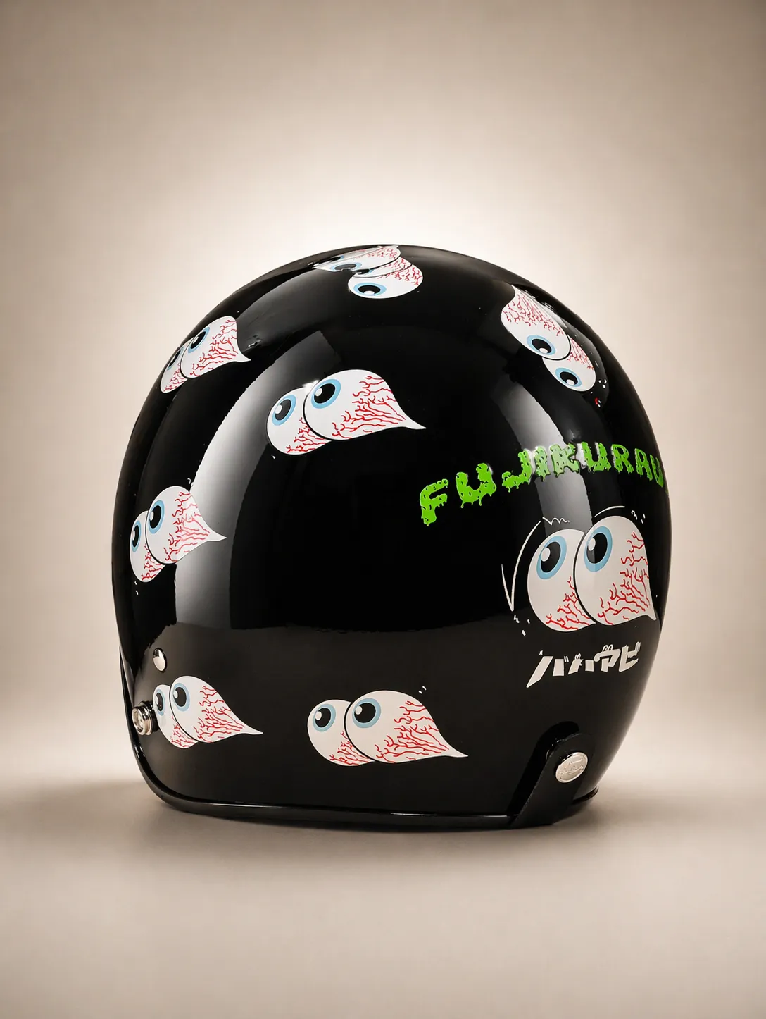 送泡泡鏡｜富士怪獸滿版眼球｜四分之三 內墨鏡｜日系復古帽