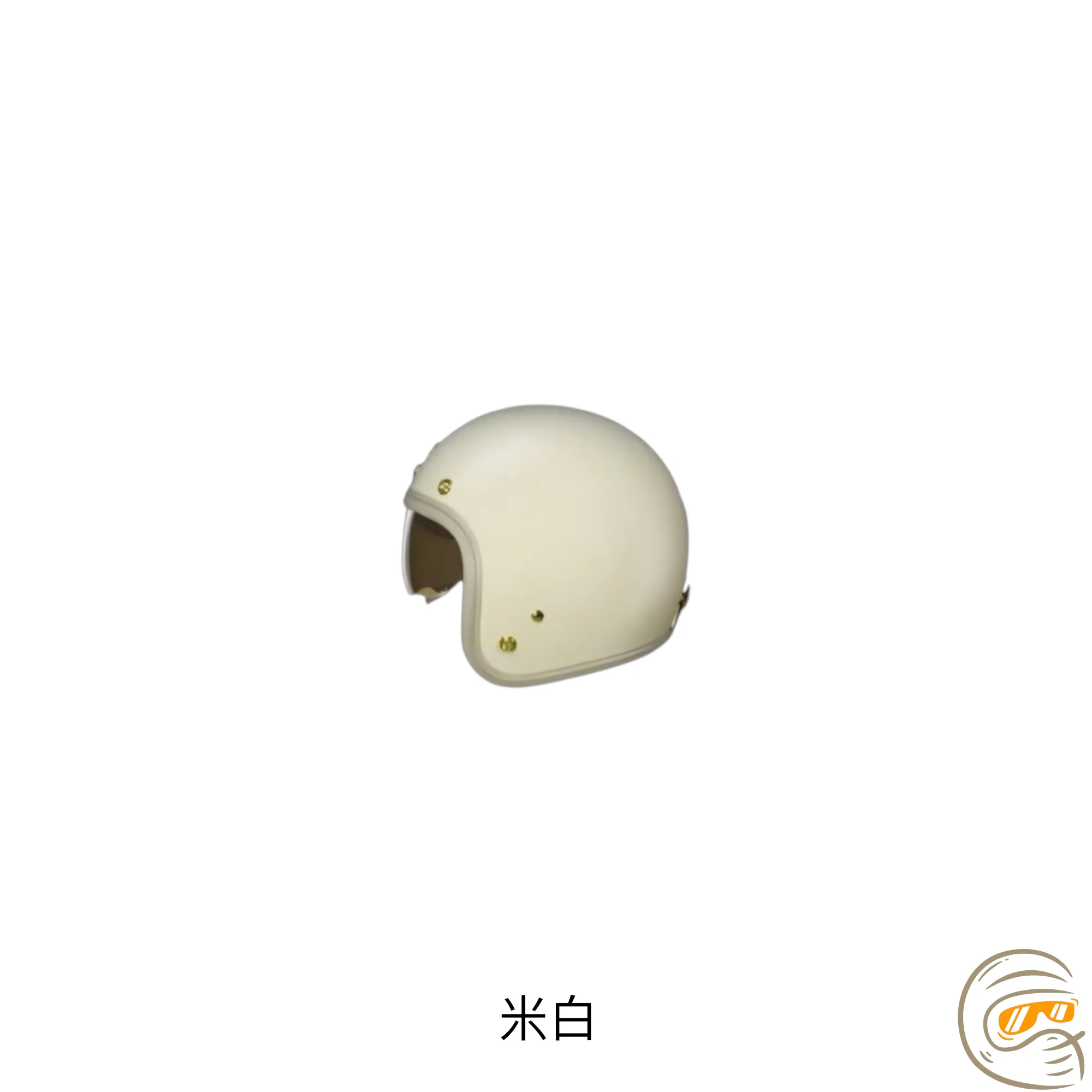 THH 383SN 日系復古蛋型安全帽｜小頭圍專屬｜UV400抗曬內鏡片｜金屬烙印面扣