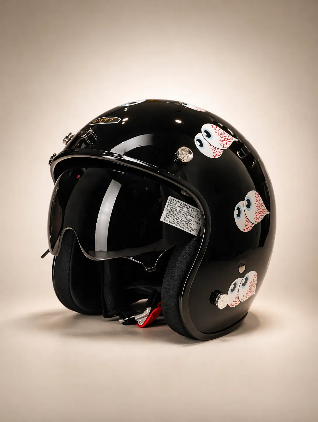 送泡泡鏡｜富士怪獸滿版眼球｜四分之三 內墨鏡｜日系復古帽