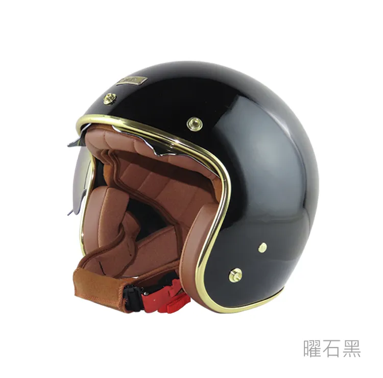 Ninja 華泰 KK806B 涼感皮革內襯 多層膜內墨鏡 四分之三 復古帽