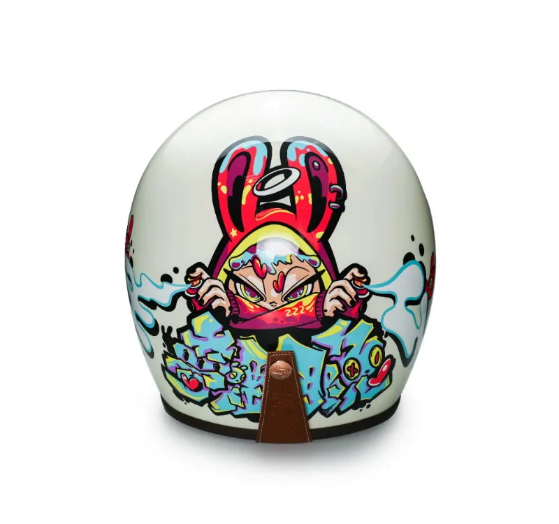 摩德 Moder Mar2ina 夢裡那兔聯名款 皮革內襯 全可拆洗 3/4 安全帽