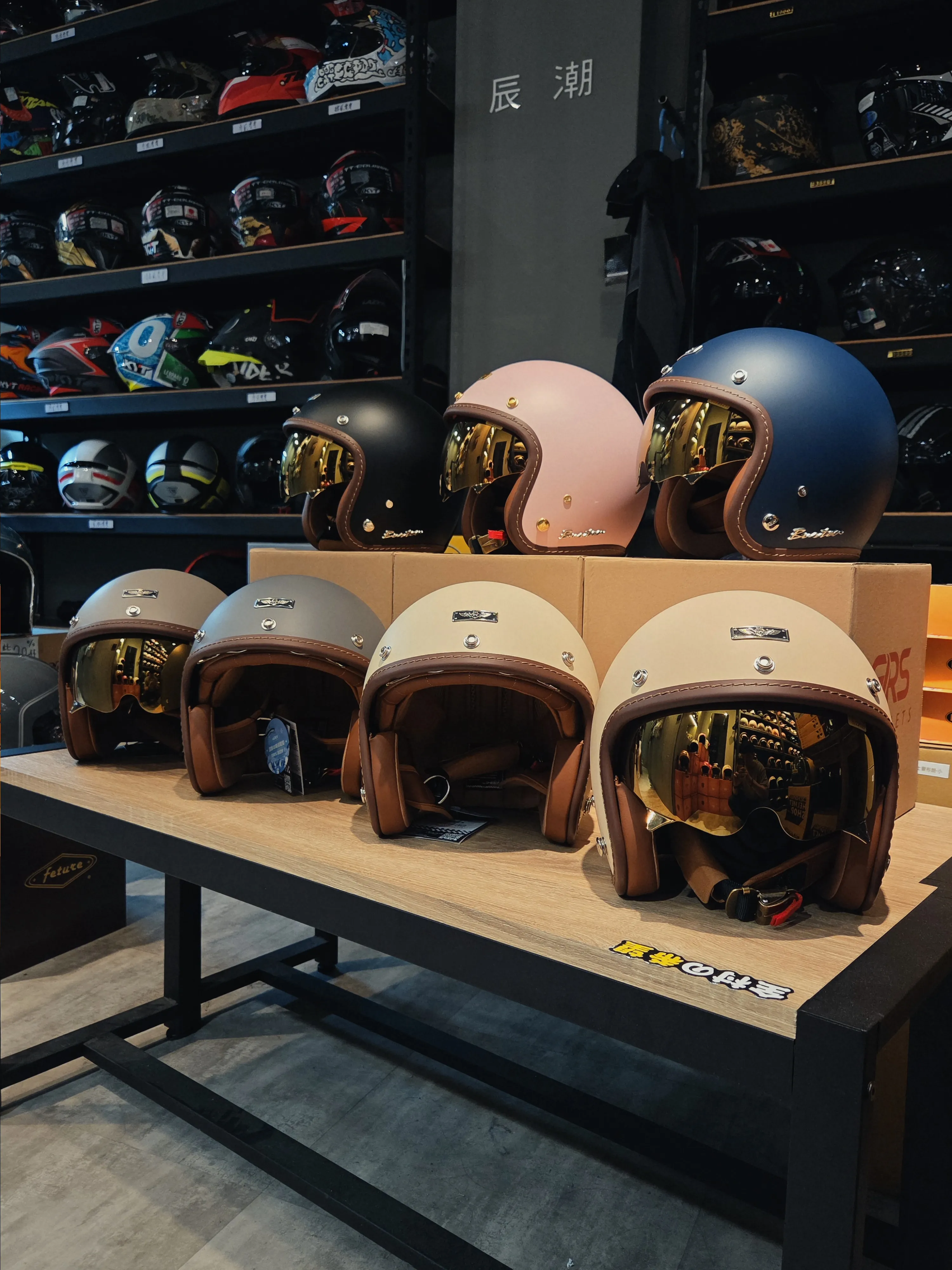 （買就送防水袋）GRS Helmet 涼感內襯 電鍍內鏡 復古安全帽