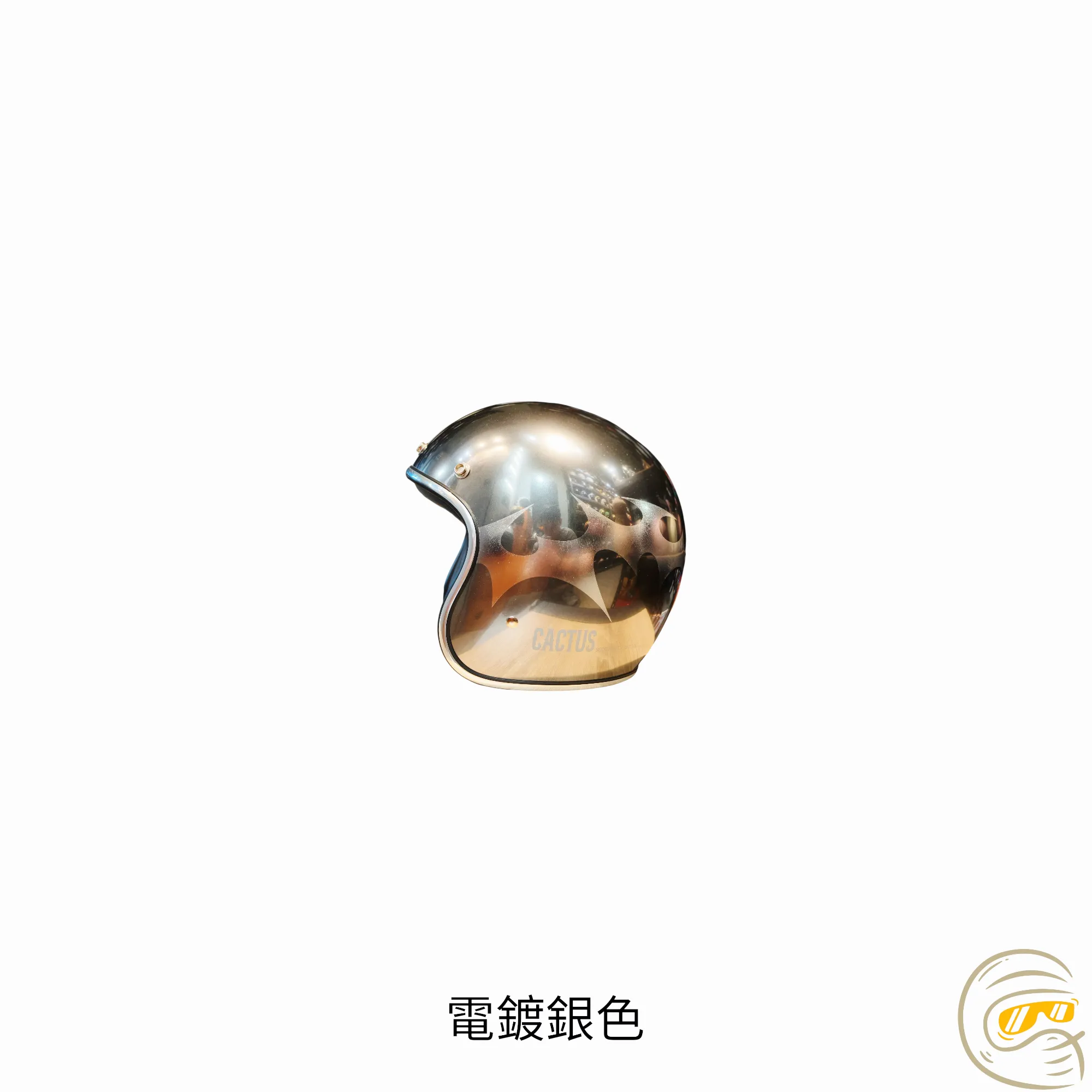 送泡泡鏡｜現貨｜3JFT x CACTUS THUNDER 復古安全帽｜四分之三 小帽體  機車安全帽