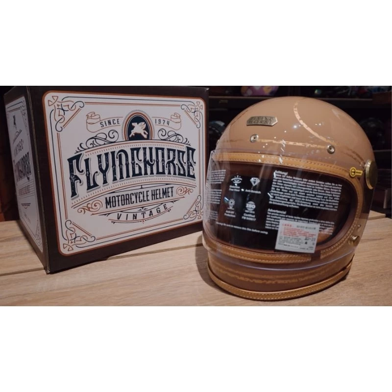 Flying Horse Helmet TT02 Leslie 復古樂高帽 真牛皮專利雙車線 安全帽