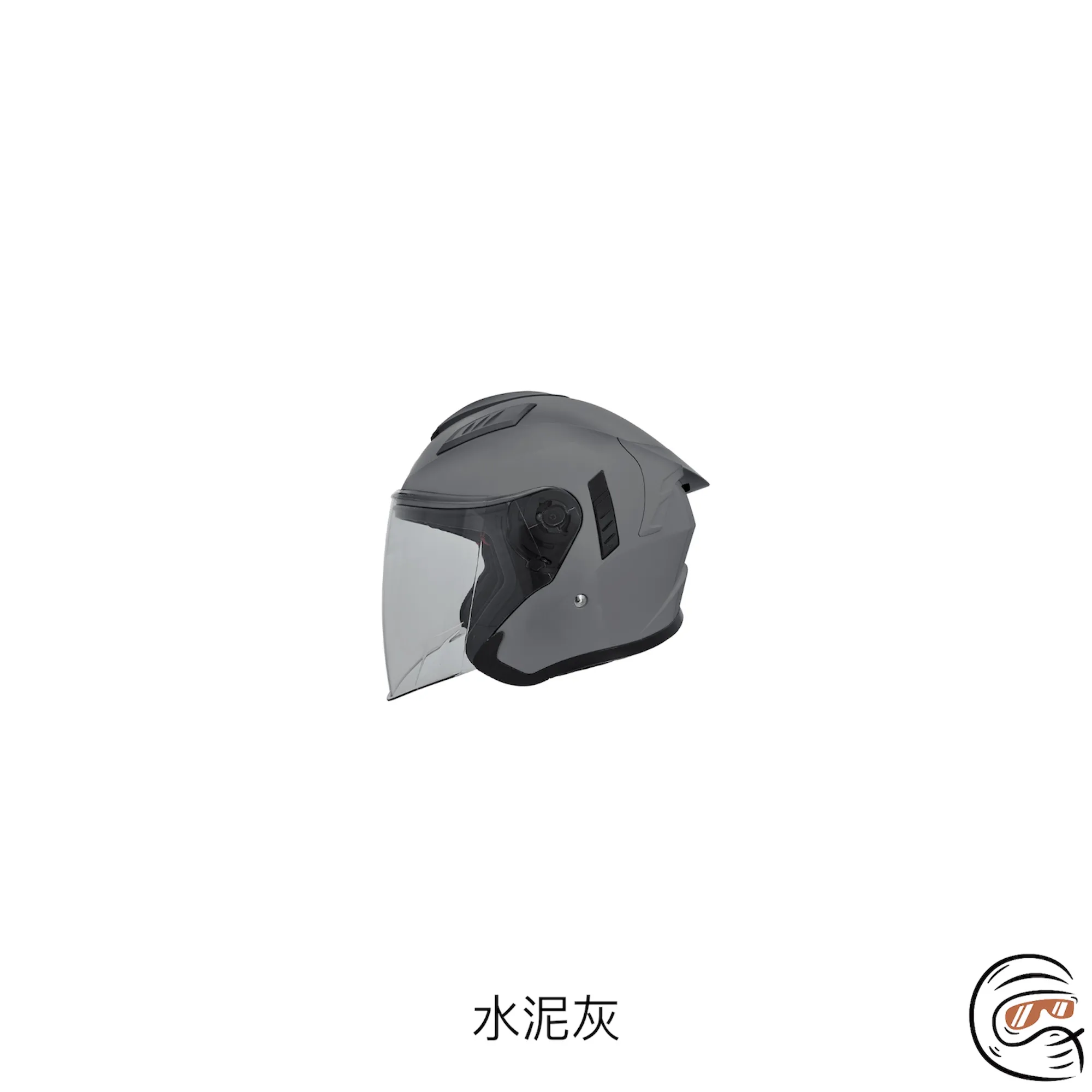 M2R VO-1 素色 四分之三 安全帽/配件