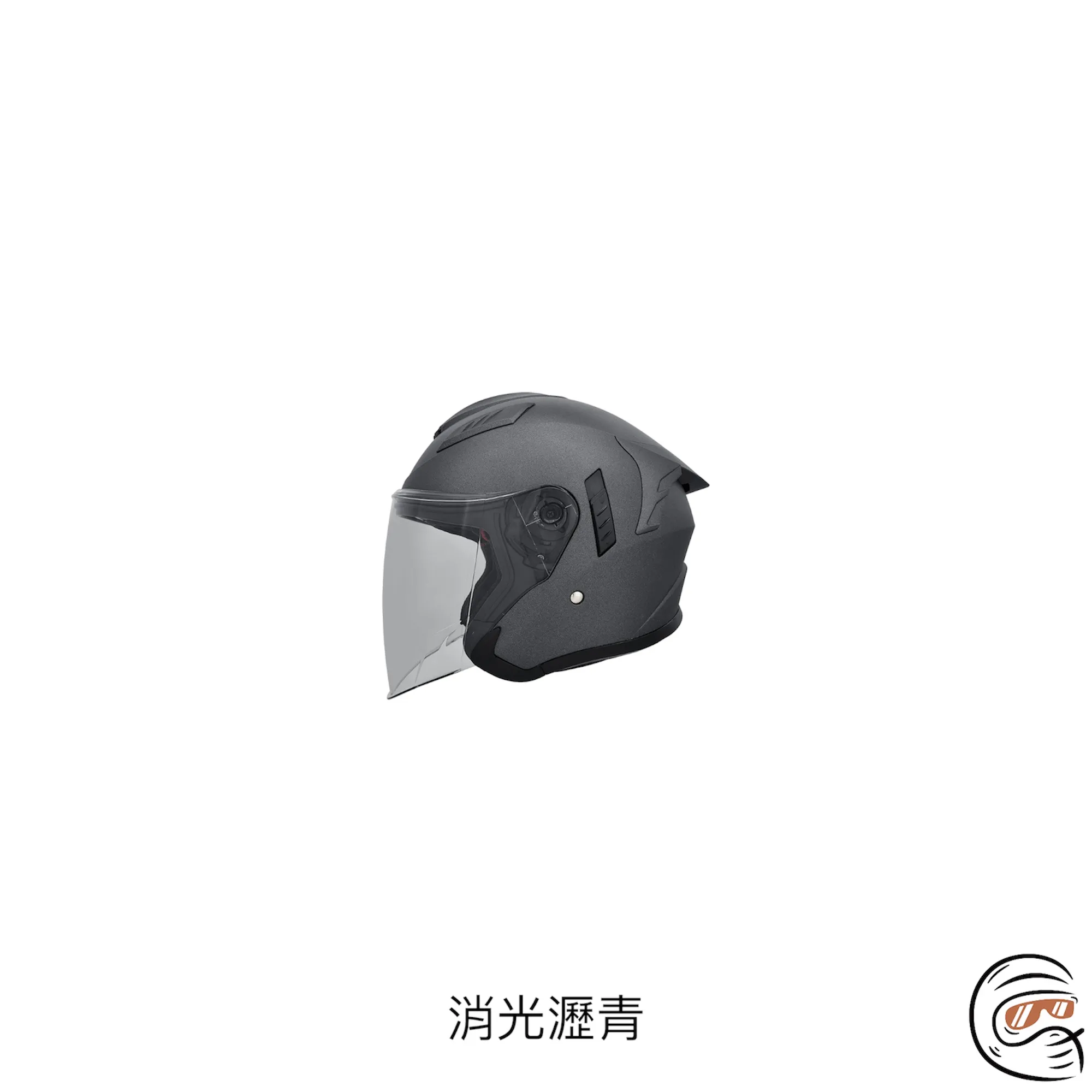 M2R VO-1 素色 四分之三 安全帽/配件
